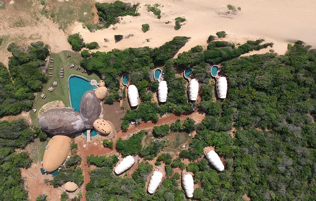 Arial view of a resort