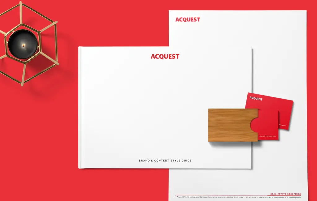 Acquest Brand Guideline Book & Collateral Design
