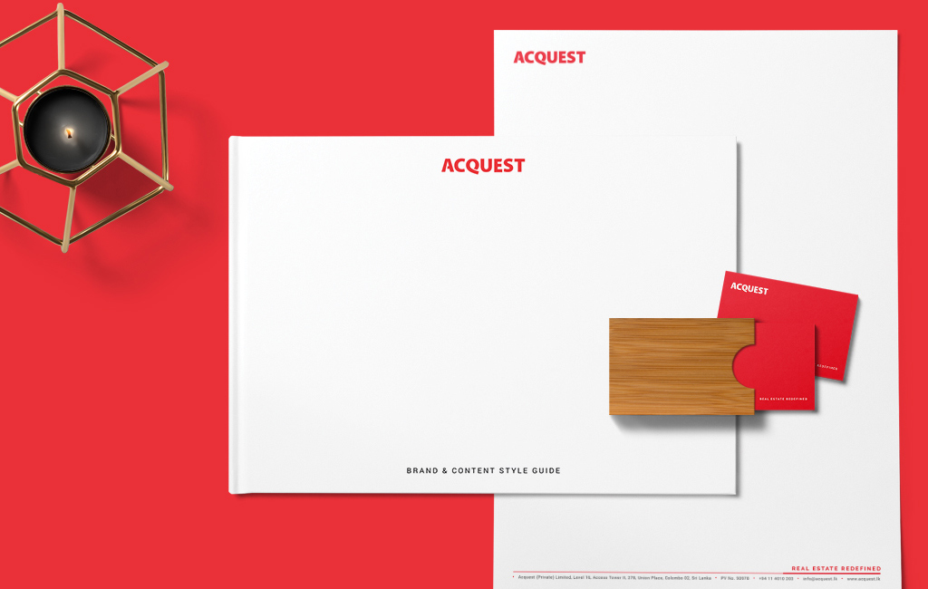 Acquest Brand Guideline Book & Collateral Design